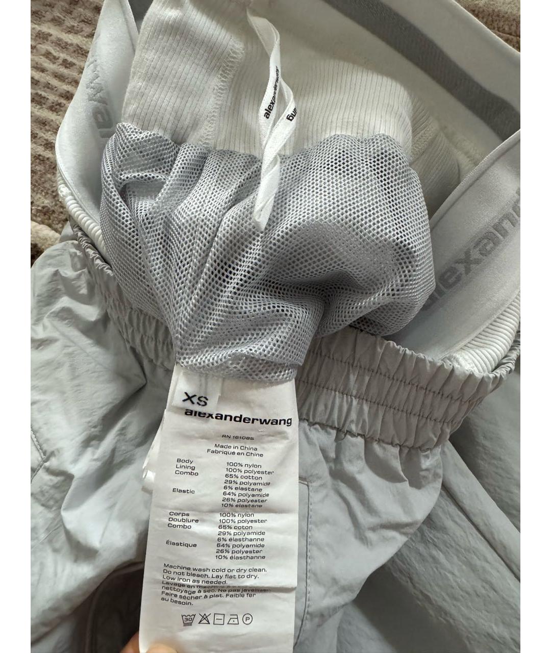 ALEXANDER WANG Серые брюки широкие, фото 4