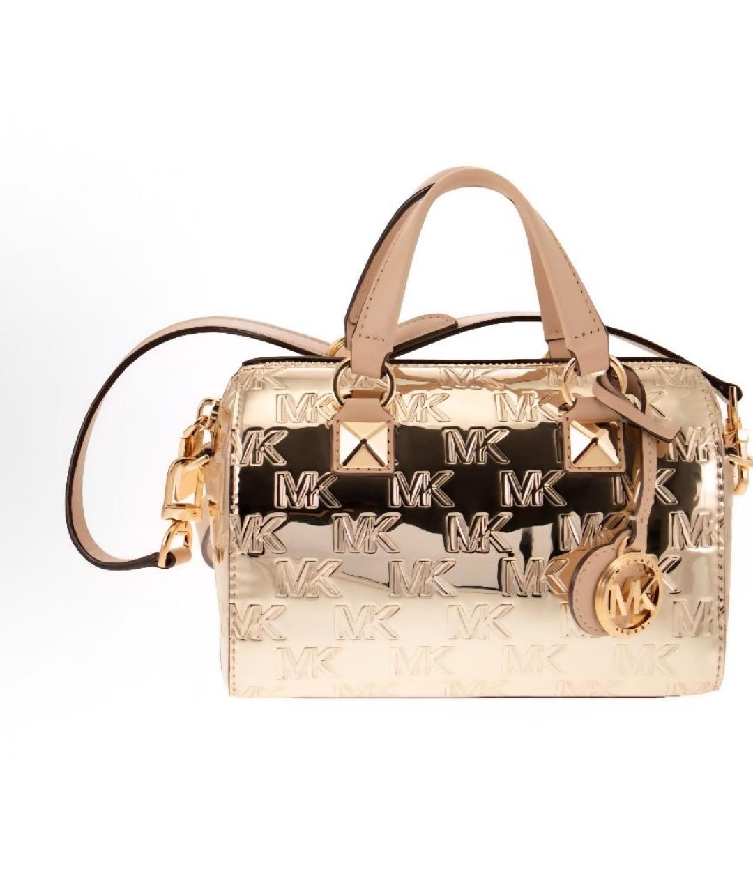 MICHAEL KORS Золотая сумка с короткими ручками, фото 6