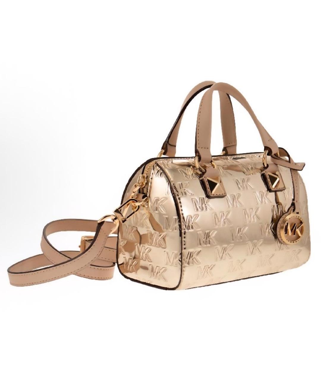 MICHAEL KORS Золотая сумка с короткими ручками, фото 2