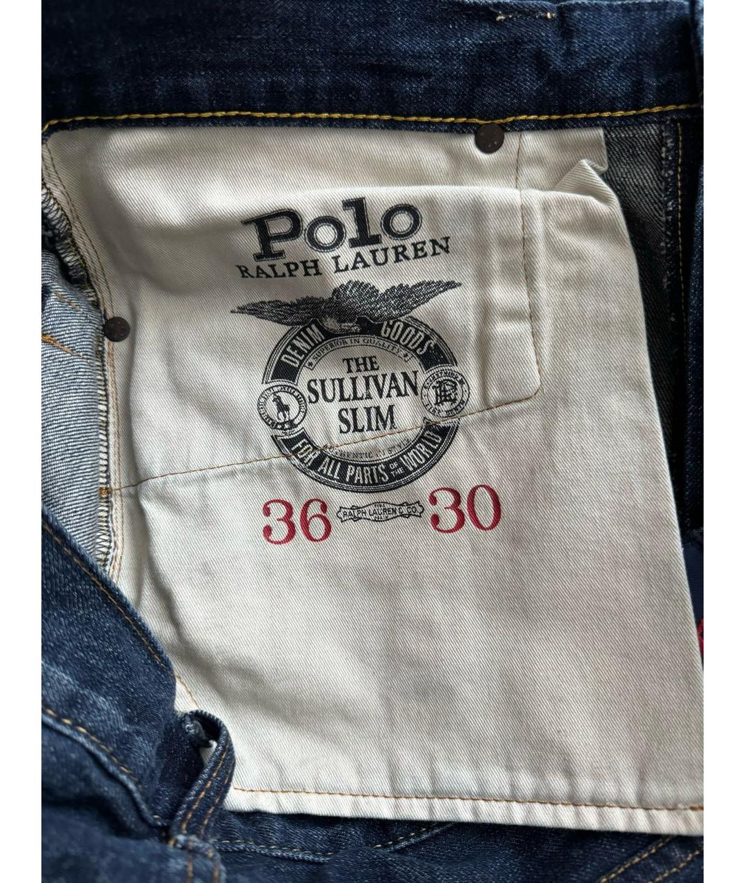 POLO RALPH LAUREN Темно-синие хлопковые джинсы скинни, фото 6