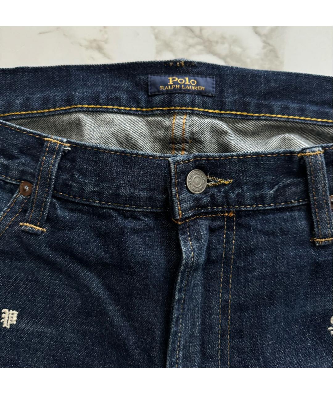 POLO RALPH LAUREN Темно-синие хлопковые джинсы скинни, фото 3