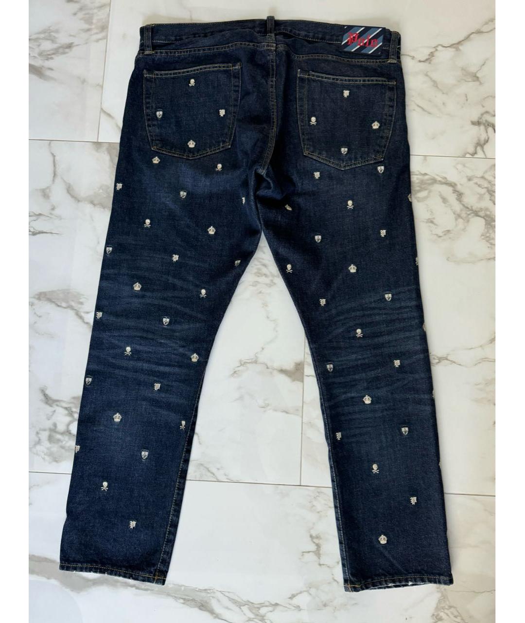 POLO RALPH LAUREN Темно-синие хлопковые джинсы скинни, фото 2