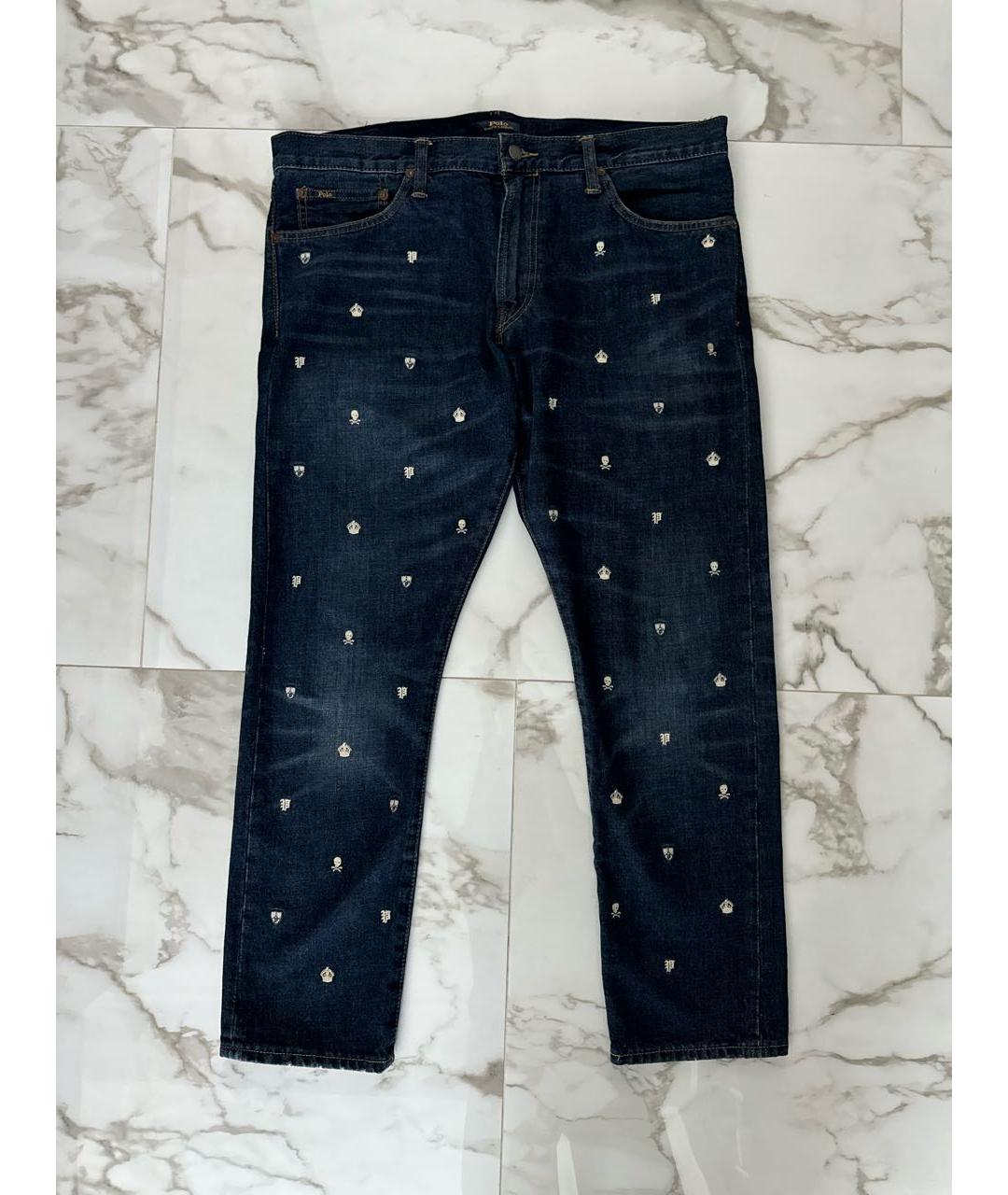 POLO RALPH LAUREN Темно-синие хлопковые джинсы скинни, фото 5
