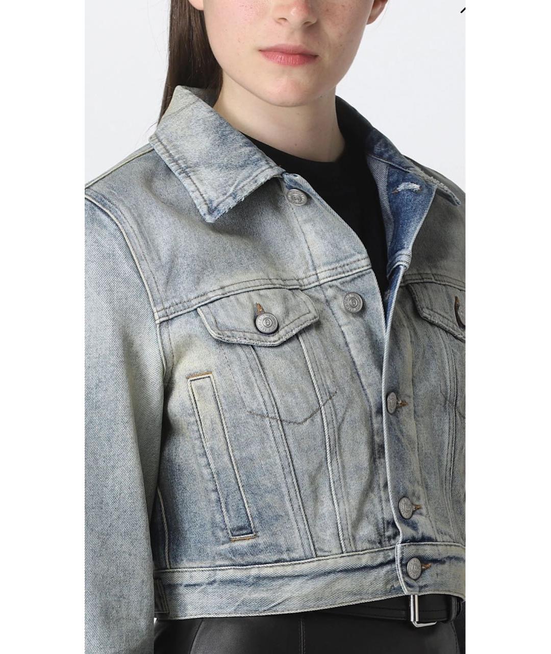 MM6 MAISON MARGIELA Голубая хлопковая куртка, фото 4