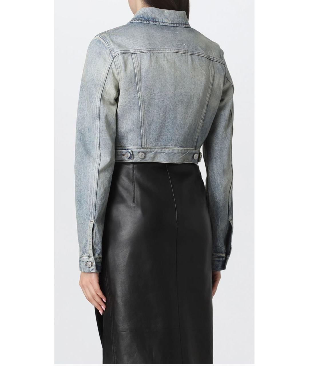 MM6 MAISON MARGIELA Голубая хлопковая куртка, фото 3