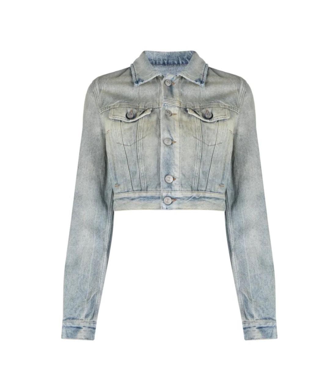 MM6 MAISON MARGIELA Голубая хлопковая куртка, фото 1