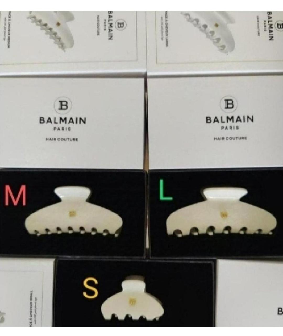 BALMAIN Белая заколка, фото 8