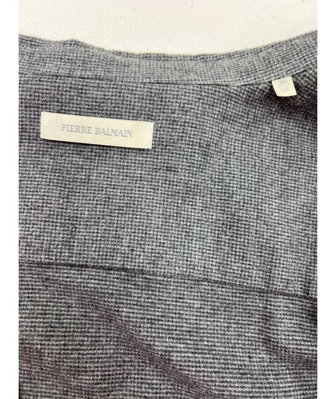 PIERRE BALMAIN Серая хлопковая кэжуал рубашка, фото 3