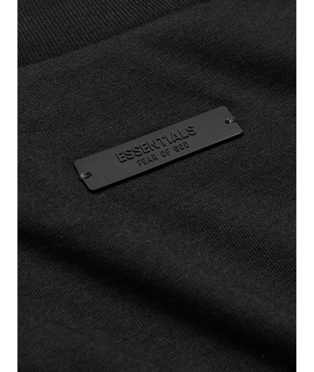 FEAR OF GOD ESSENTIALS Черная хлопковая футболка, фото 4