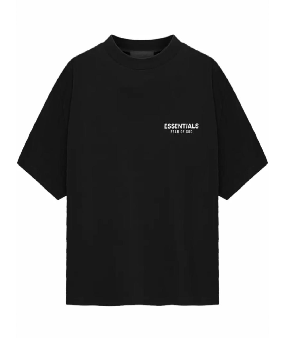 FEAR OF GOD ESSENTIALS Черная хлопковая футболка, фото 1