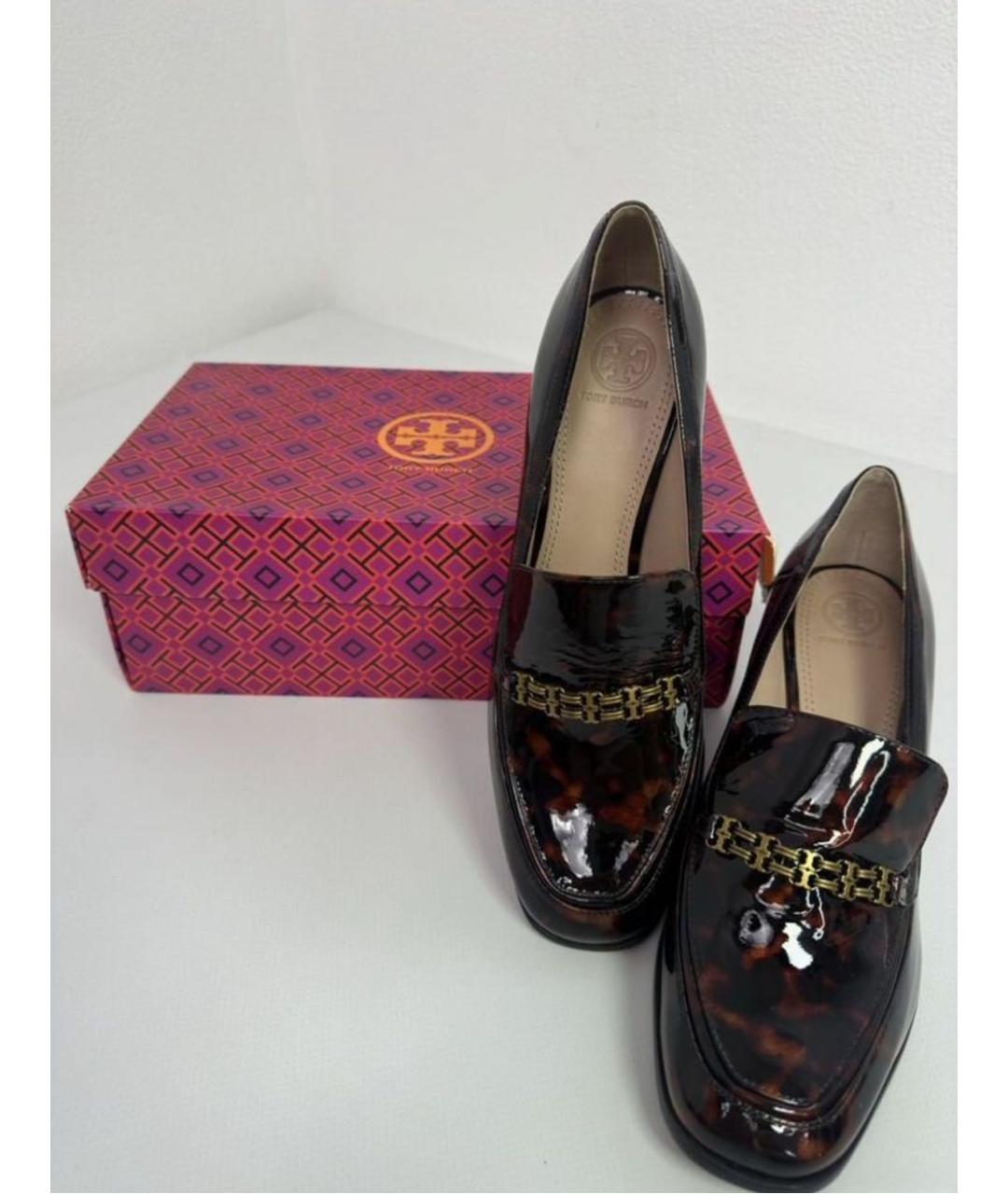 TORY BURCH Коричневые кожаные туфли, фото 3