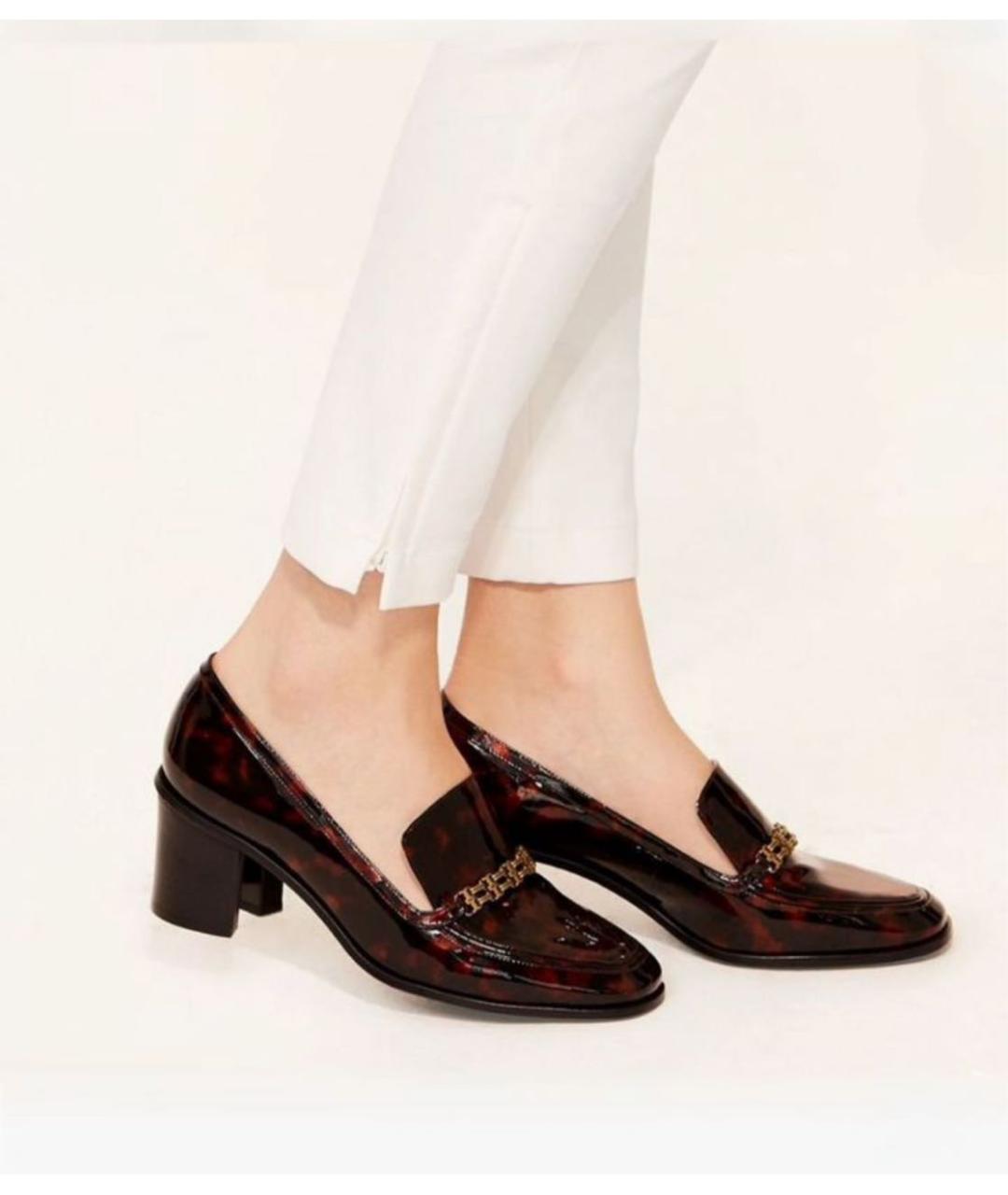 TORY BURCH Коричневые кожаные туфли, фото 8