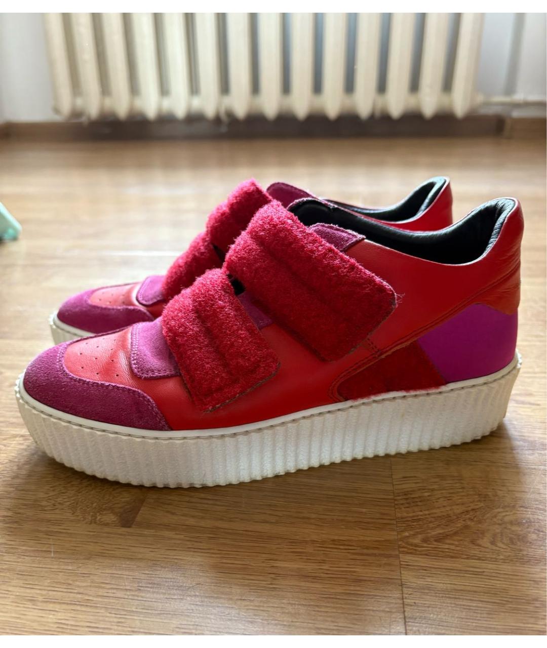 MM6 MAISON MARGIELA Розовые замшевые кроссовки, фото 8