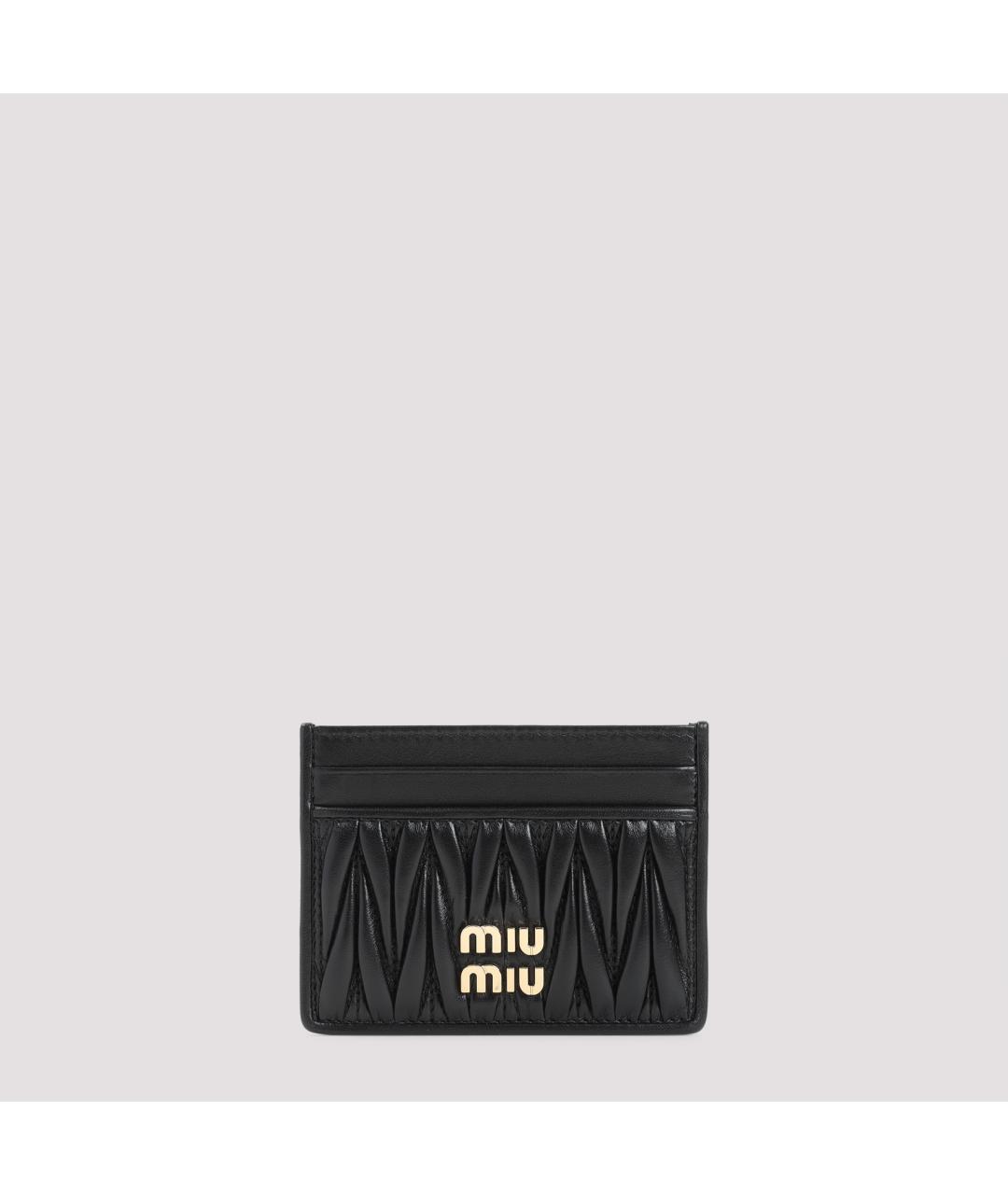 MIU MIU Черный кожаный кардхолдер, фото 2