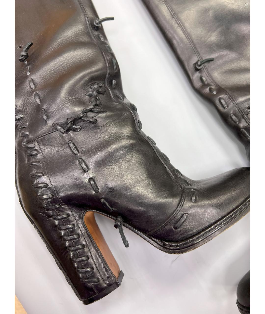 MM6 MAISON MARGIELA Черные кожаные сапоги, фото 7
