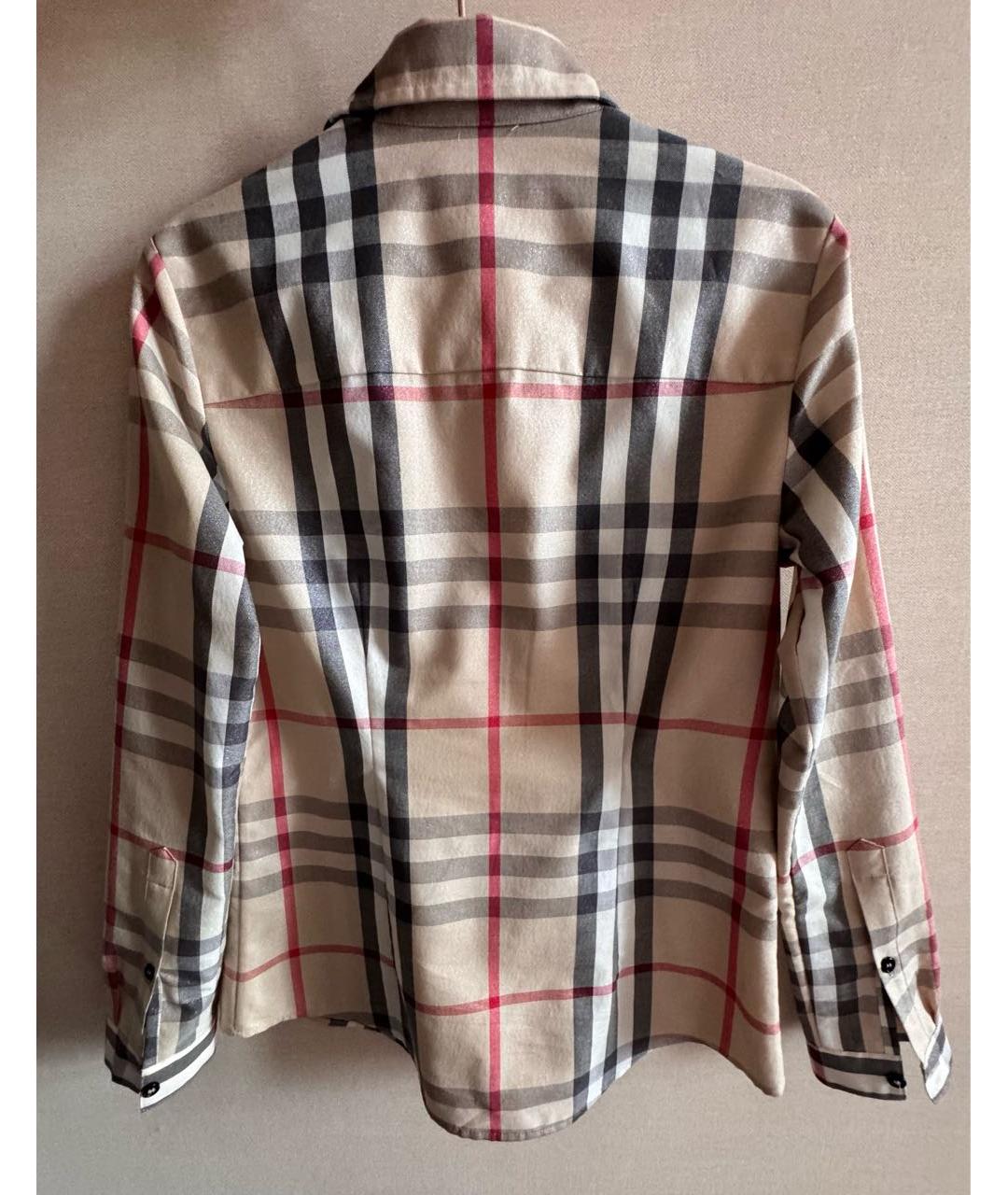 BURBERRY Бежевая хлопковая рубашка, фото 2