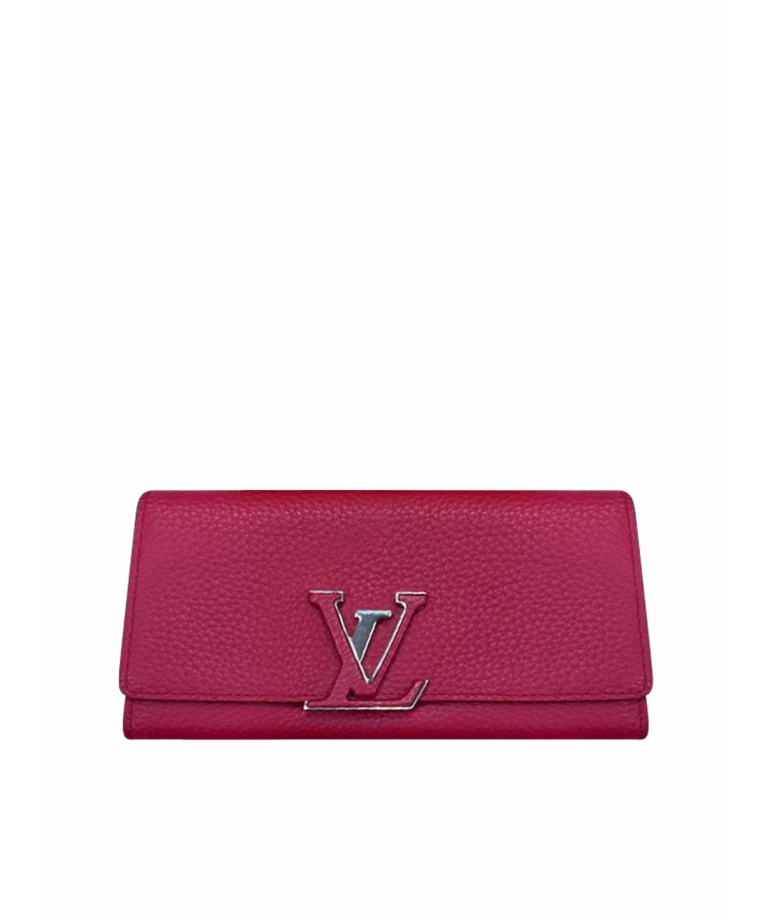 LOUIS VUITTON Красный кожаный кошелек, фото 1