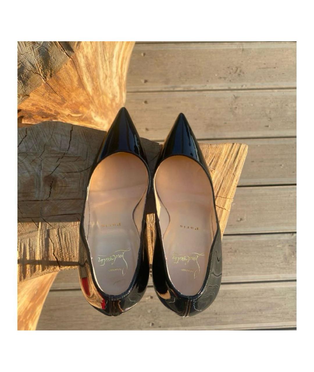 CHRISTIAN LOUBOUTIN Черные туфли из лакированной кожи, фото 3