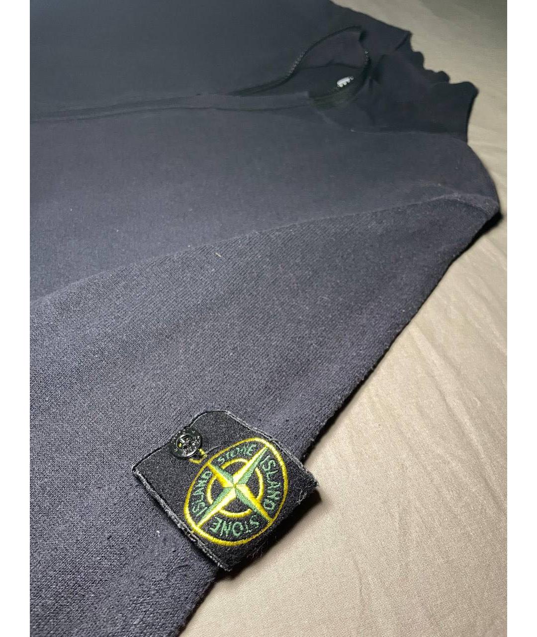 STONE ISLAND Темно-синий хлопковый кардиган, фото 3