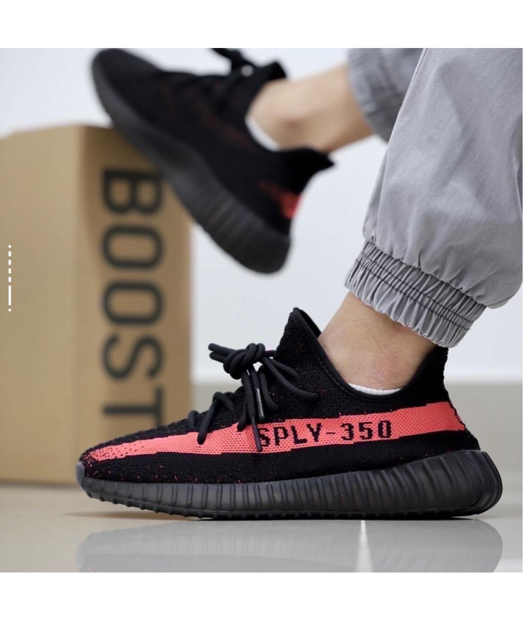 ADIDAS YEEZY Черные текстильные кроссовки, фото 4