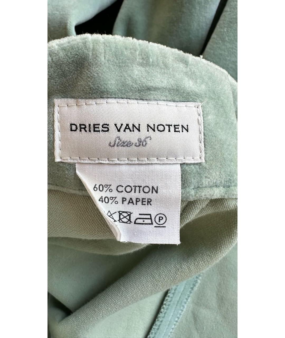 DRIES VAN NOTEN Зеленые хлопковые шорты, фото 3