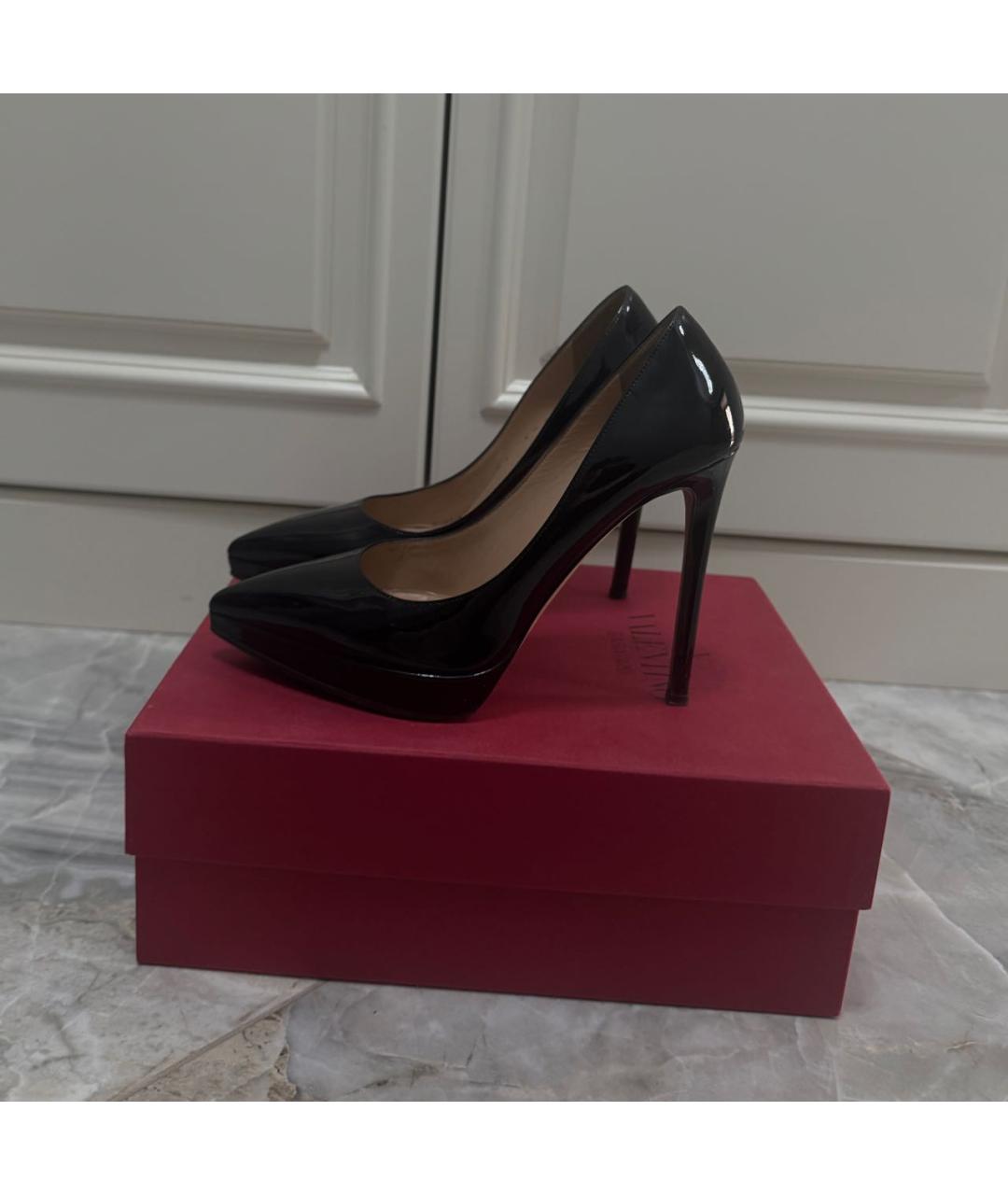 VALENTINO Черные туфли из лакированной кожи, фото 4