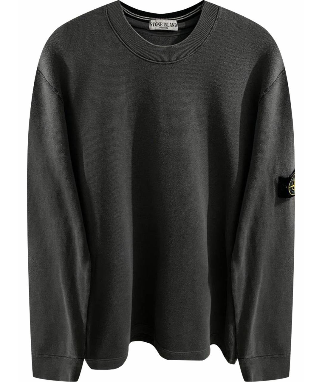 STONE ISLAND Серый хлопковый джемпер / свитер, фото 1