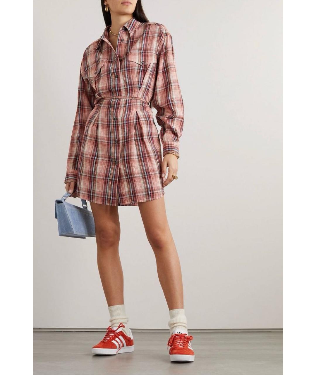 ISABEL MARANT ETOILE Мульти хлопковое повседневное платье, фото 8