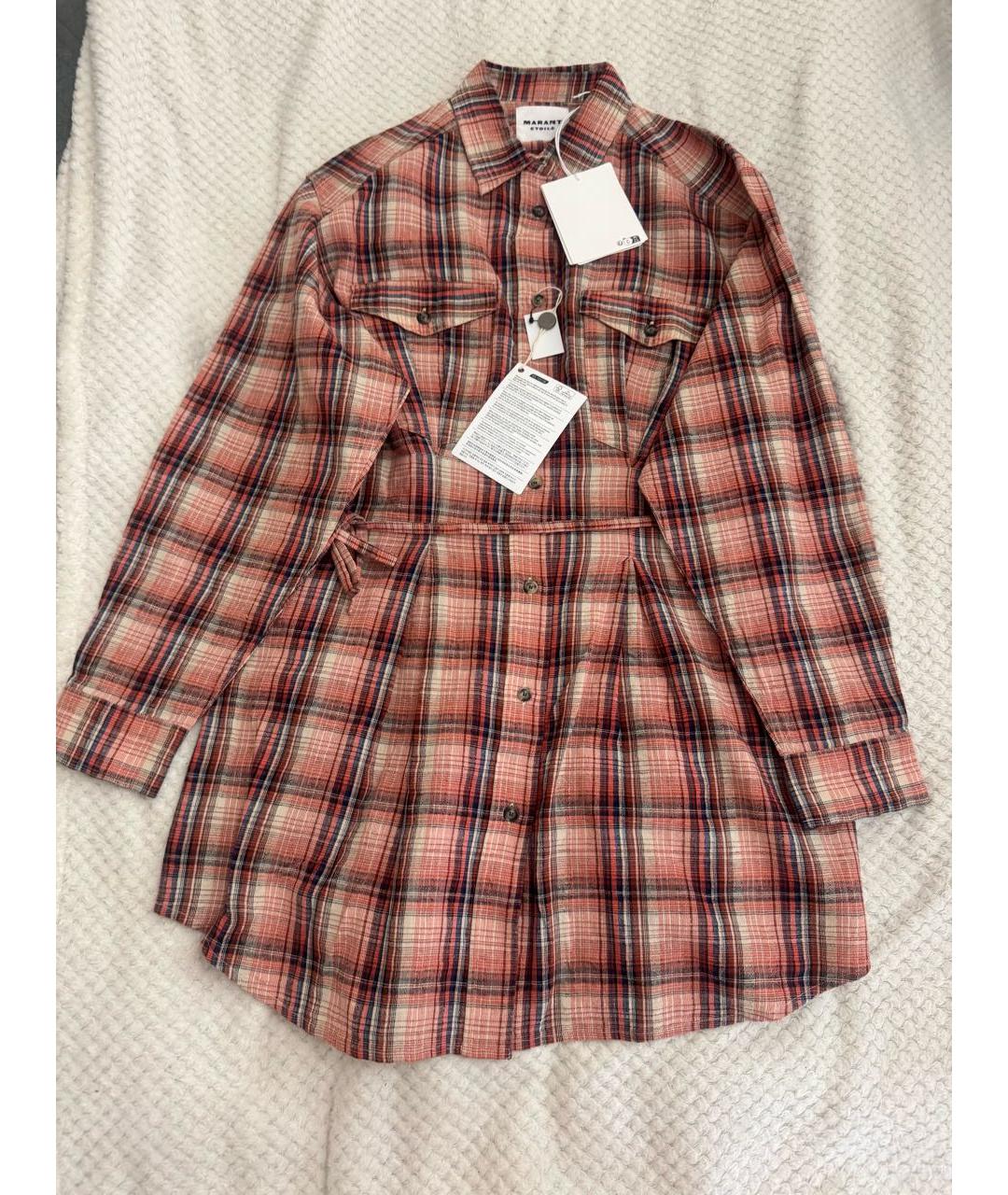 ISABEL MARANT ETOILE Мульти хлопковое повседневное платье, фото 2