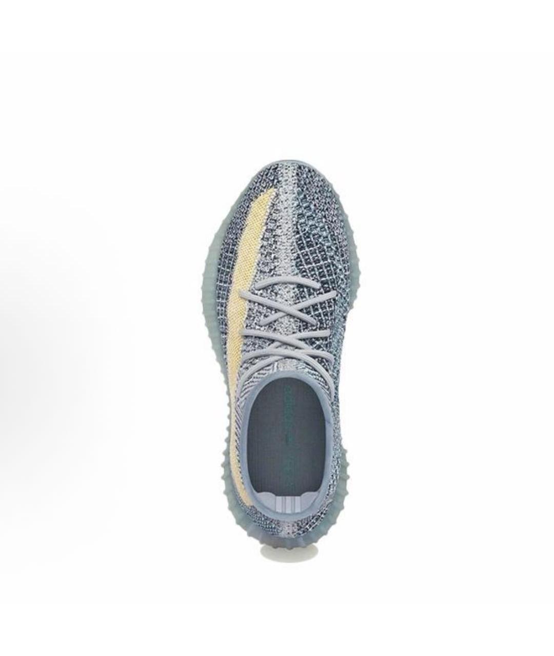 ADIDAS YEEZY Бирюзовые текстильные кроссовки, фото 3