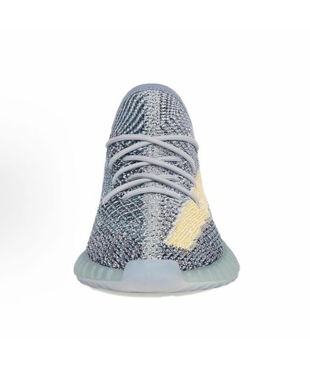 ADIDAS YEEZY Бирюзовые текстильные кроссовки, фото 2