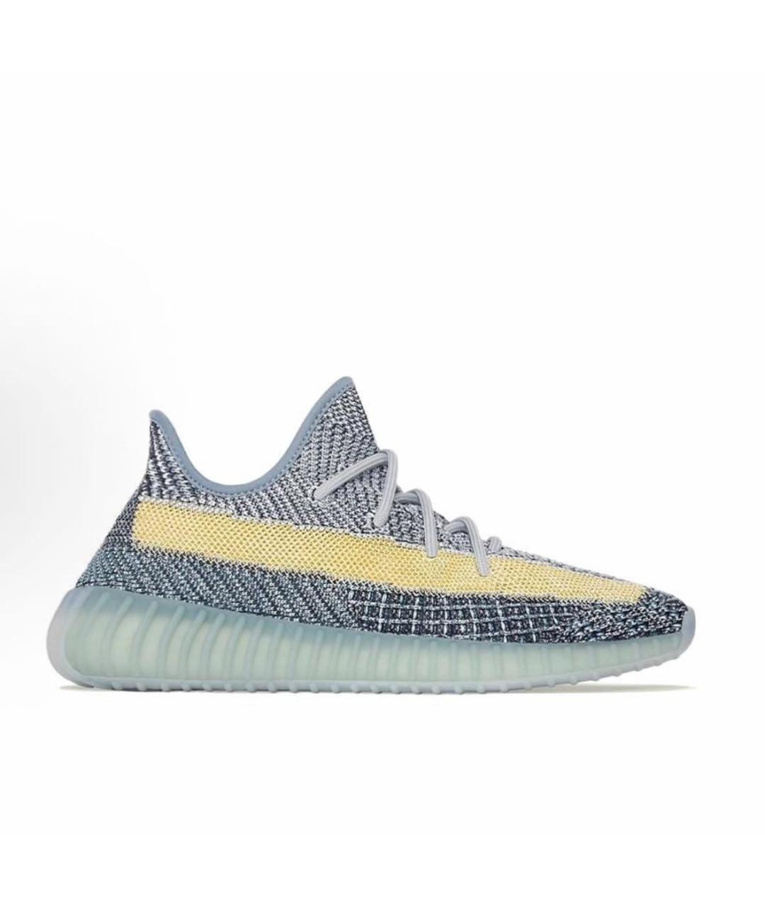 ADIDAS YEEZY Бирюзовые текстильные кроссовки, фото 5