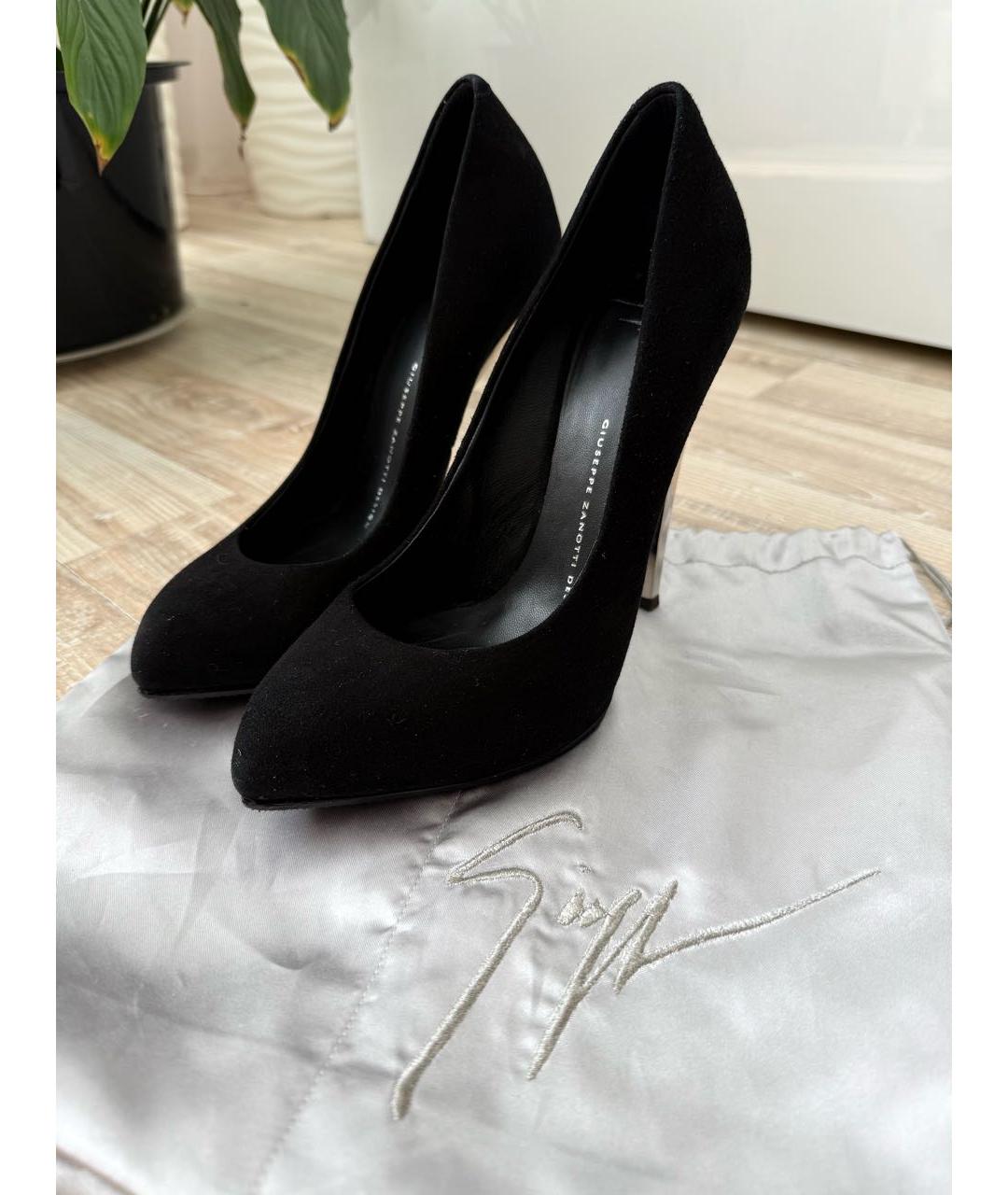 GIUSEPPE ZANOTTI DESIGN Черные замшевые туфли, фото 3