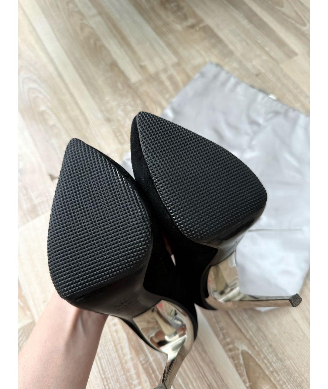 GIUSEPPE ZANOTTI DESIGN Черные замшевые туфли, фото 5