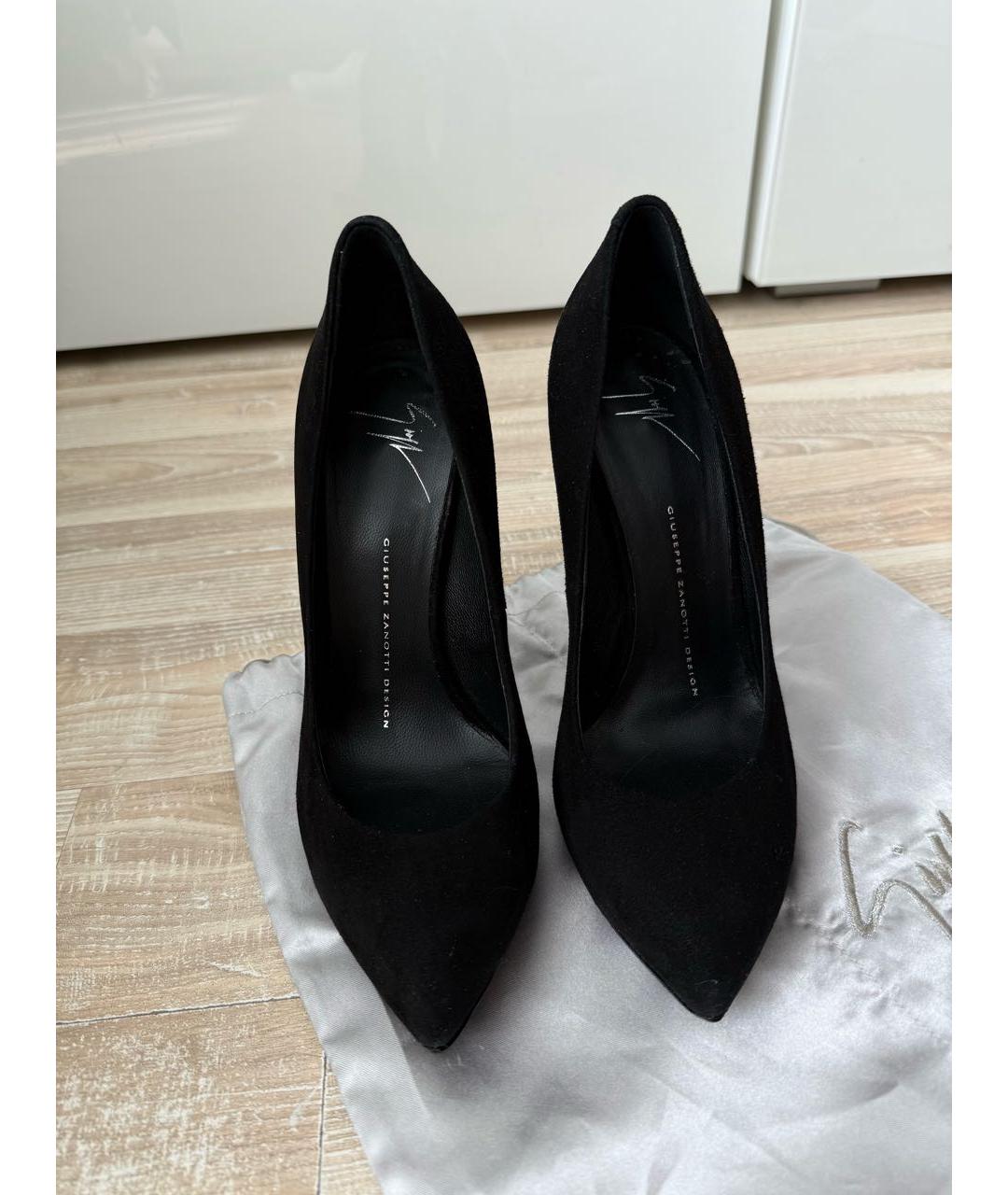 GIUSEPPE ZANOTTI DESIGN Черные замшевые туфли, фото 2