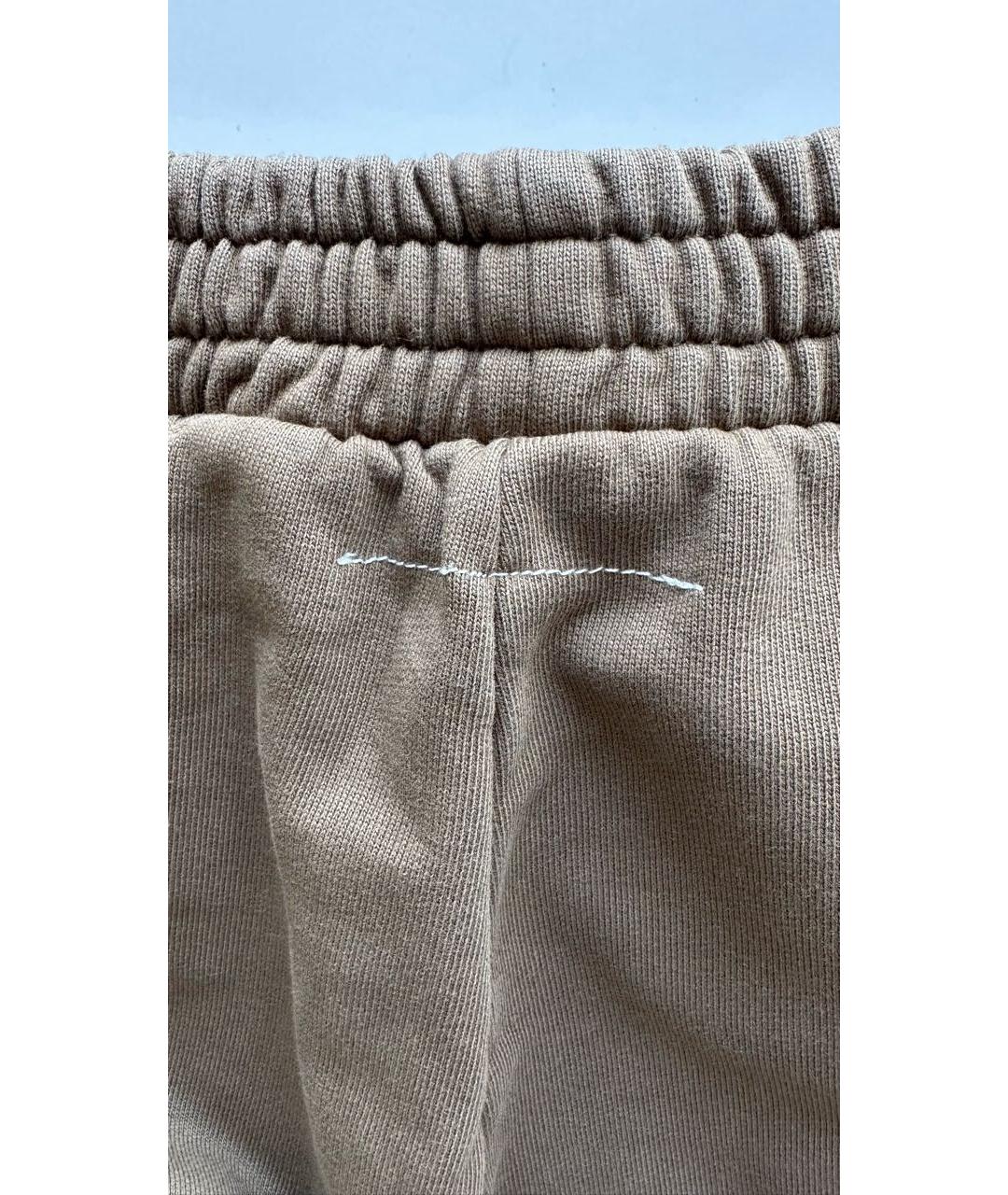MM6 MAISON MARGIELA Коричневые хлопковые брюки широкие, фото 4