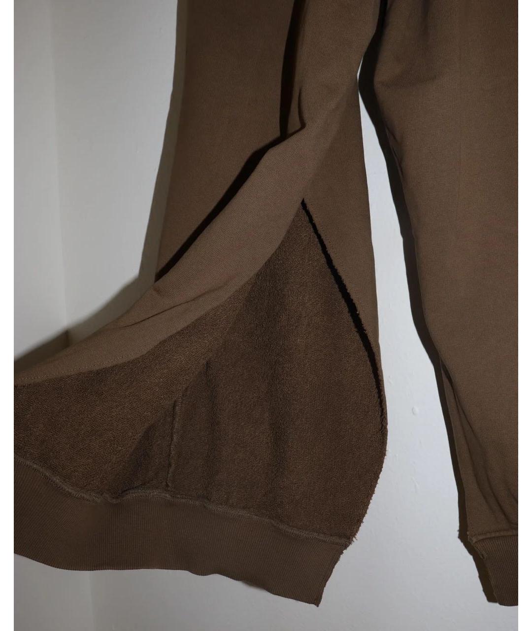 MM6 MAISON MARGIELA Коричневые хлопковые брюки широкие, фото 7