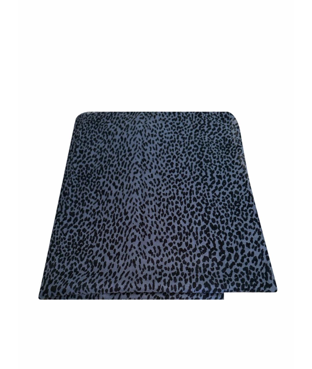 SAINT LAURENT Синий кашемировый платок, фото 1