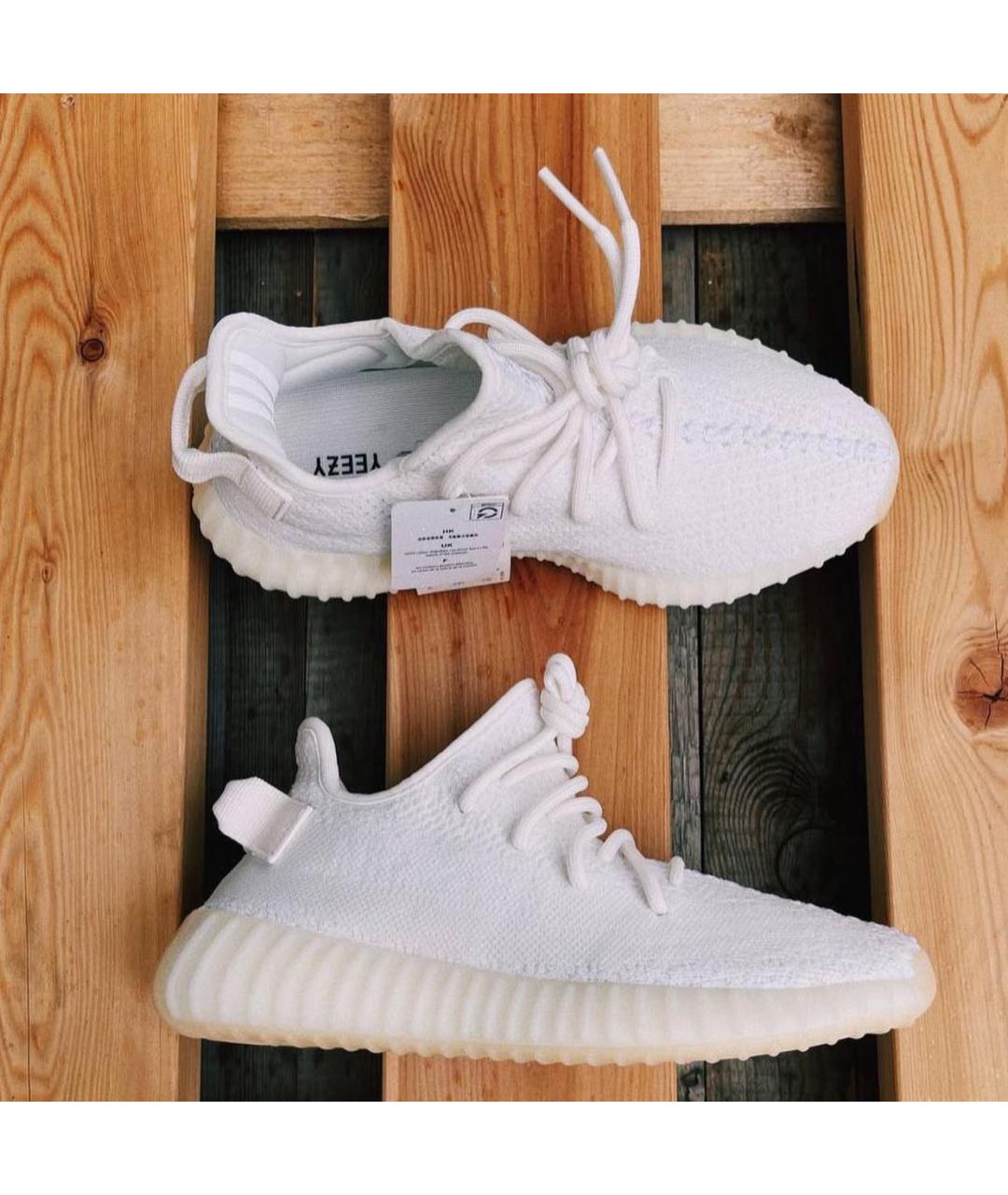 ADIDAS YEEZY Белые текстильные кроссовки, фото 4