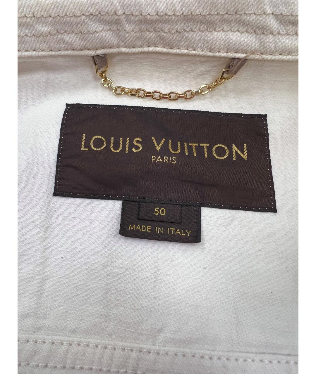 LOUIS VUITTON Белая хлопковая куртка, фото 3