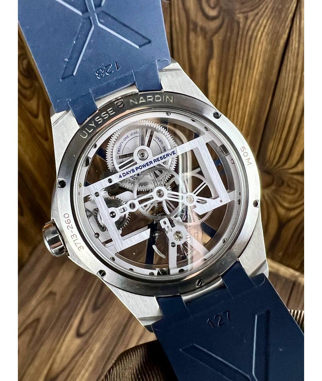 Ulysse Nardin Темно-синие часы, фото 5
