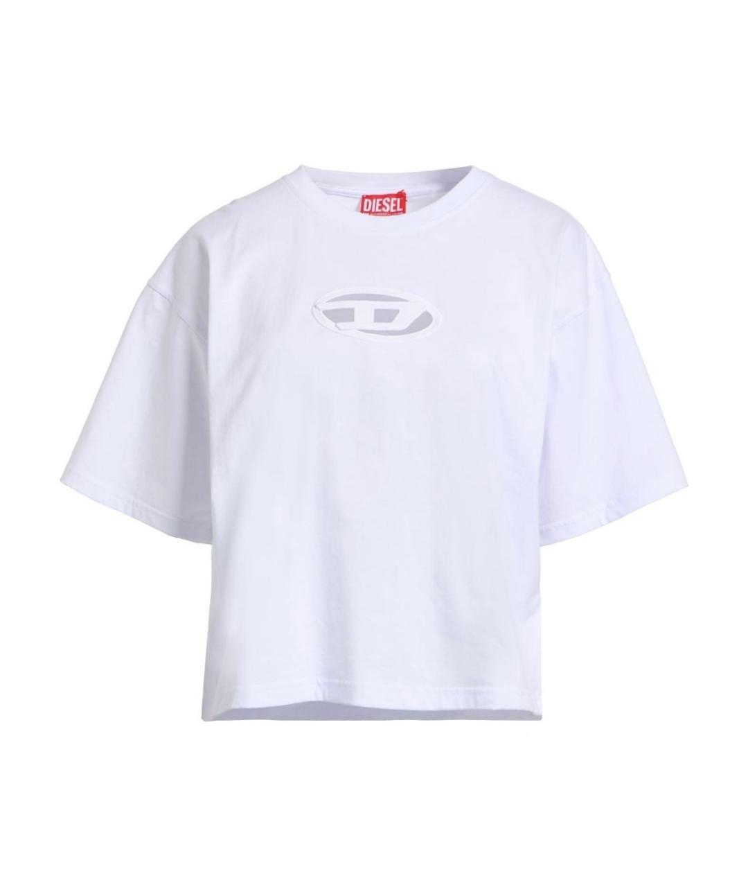 DIESEL Белая хлопковая футболка, фото 1
