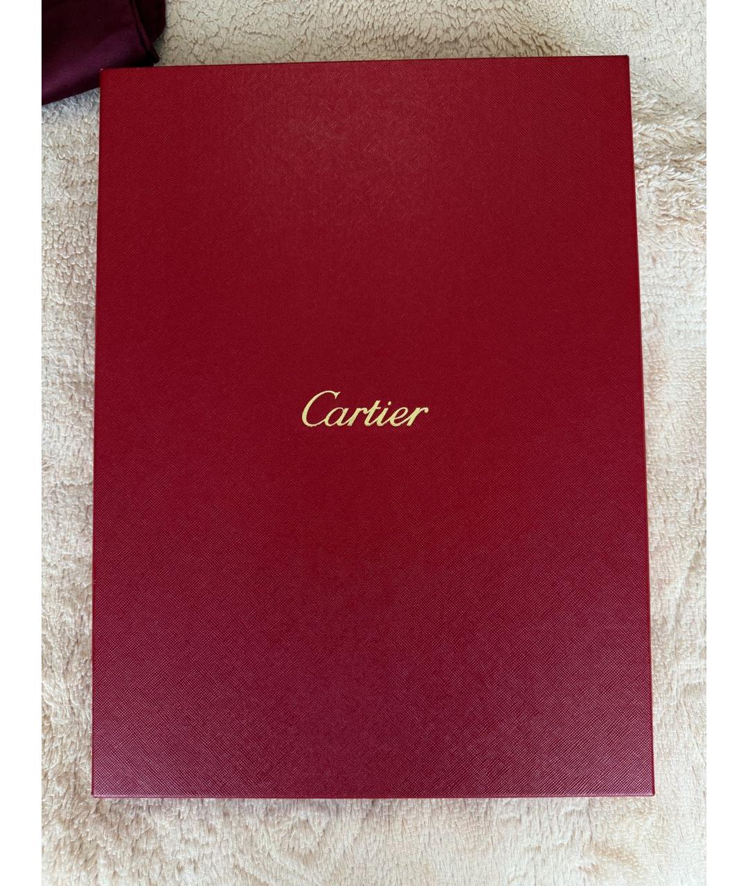 CARTIER Бордовый шелковый платок, фото 4