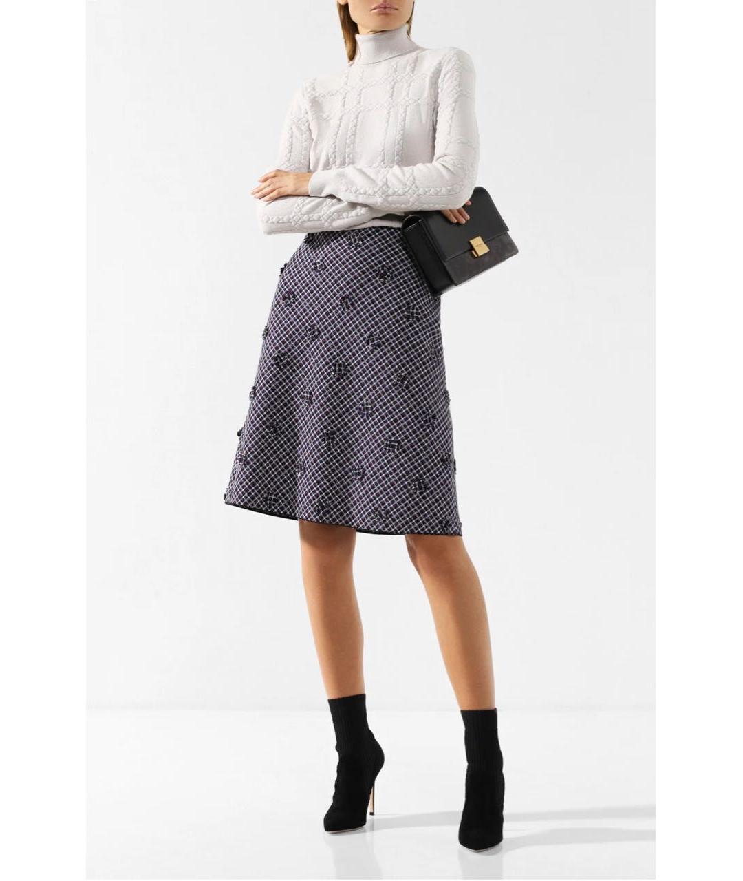BOTTEGA VENETA Мульти шерстяная юбка миди, фото 4