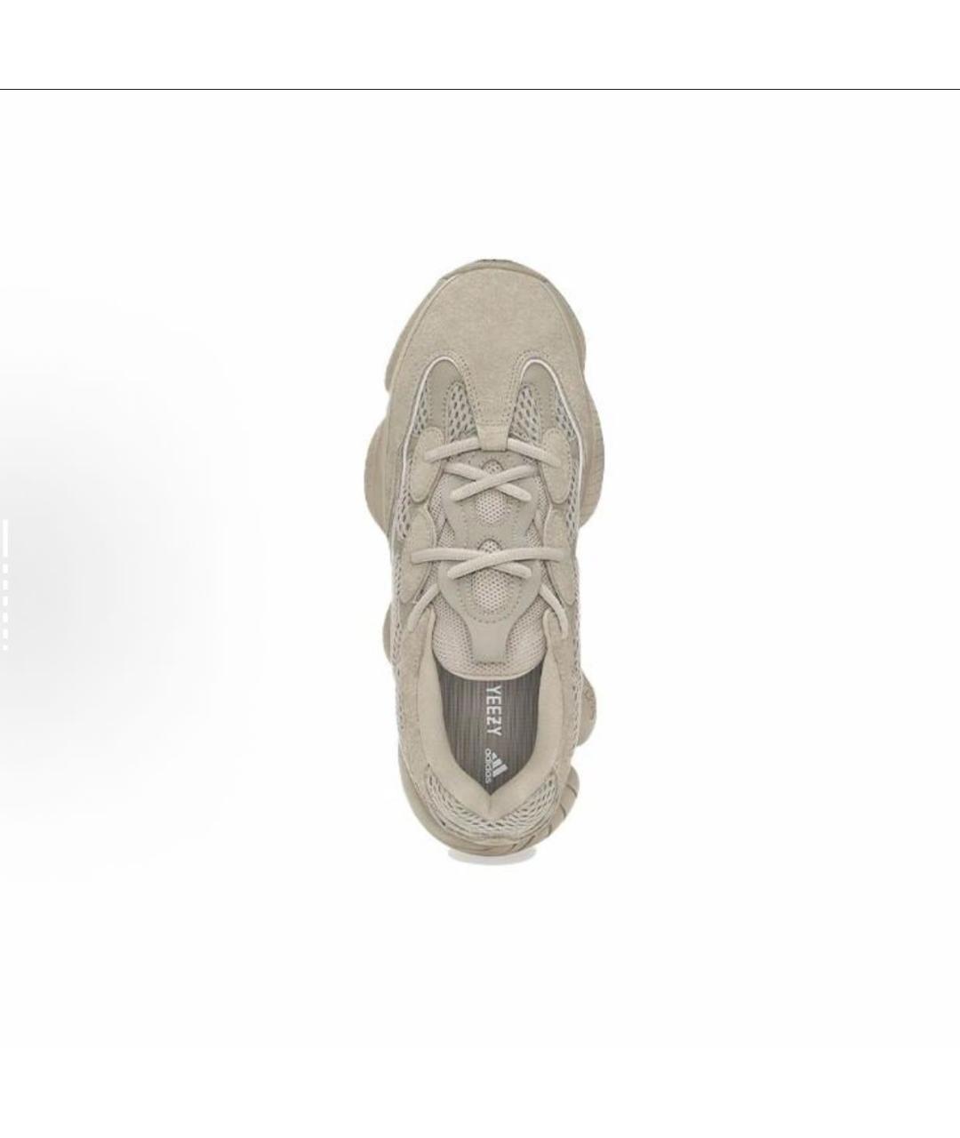 ADIDAS YEEZY Бежевые замшевые кроссовки, фото 3