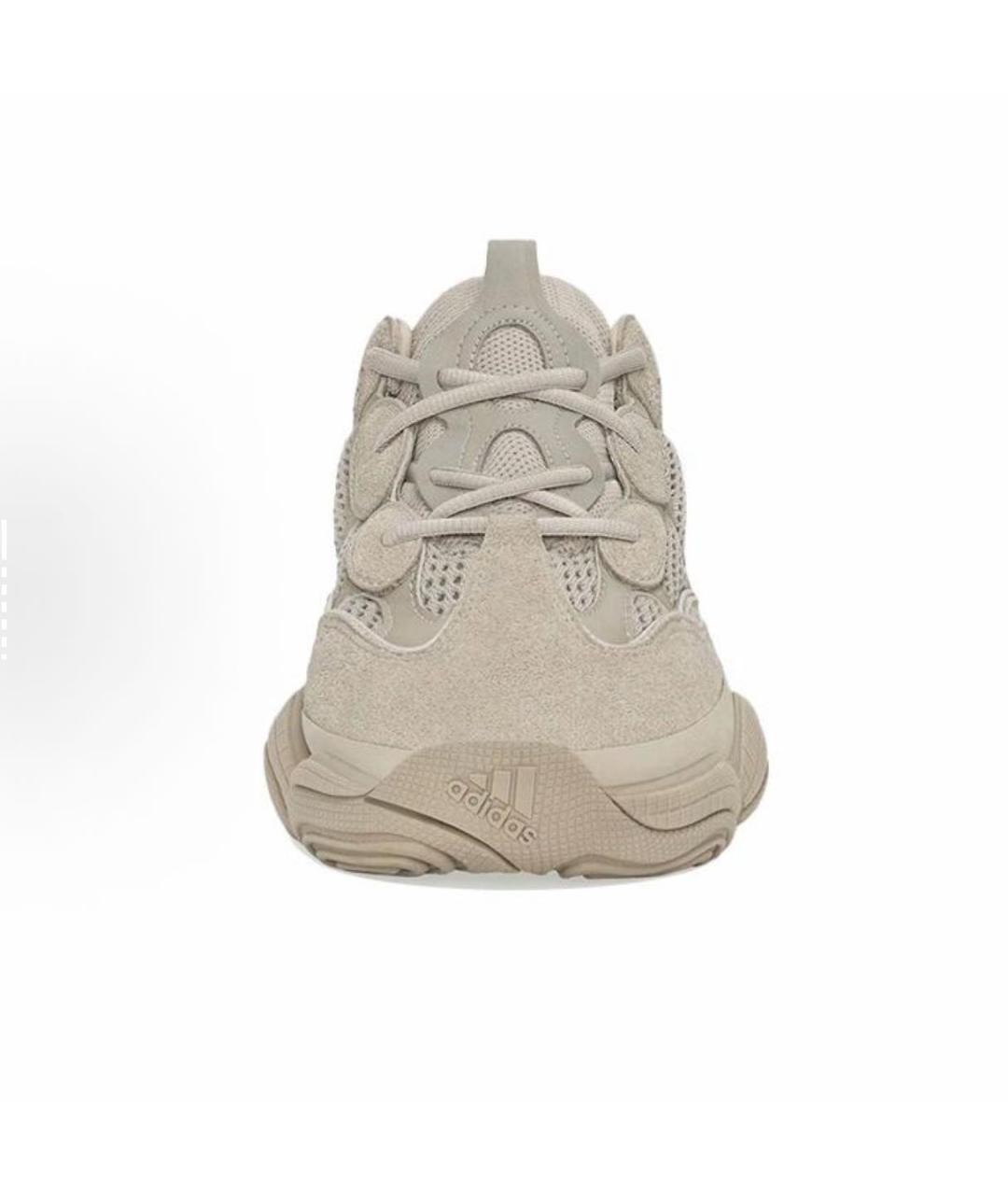 ADIDAS YEEZY Бежевые замшевые кроссовки, фото 2