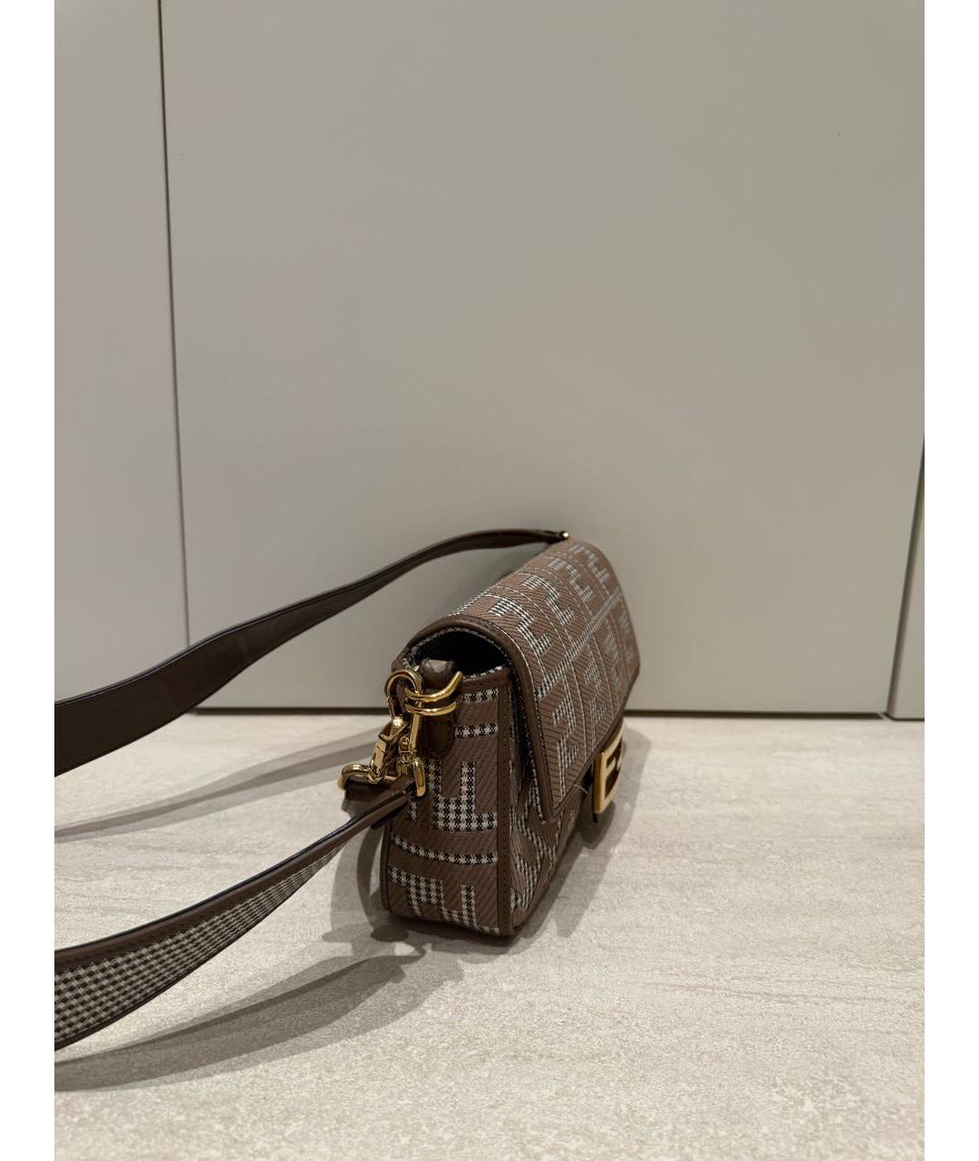 FENDI Коричневая тканевая сумка через плечо, фото 2