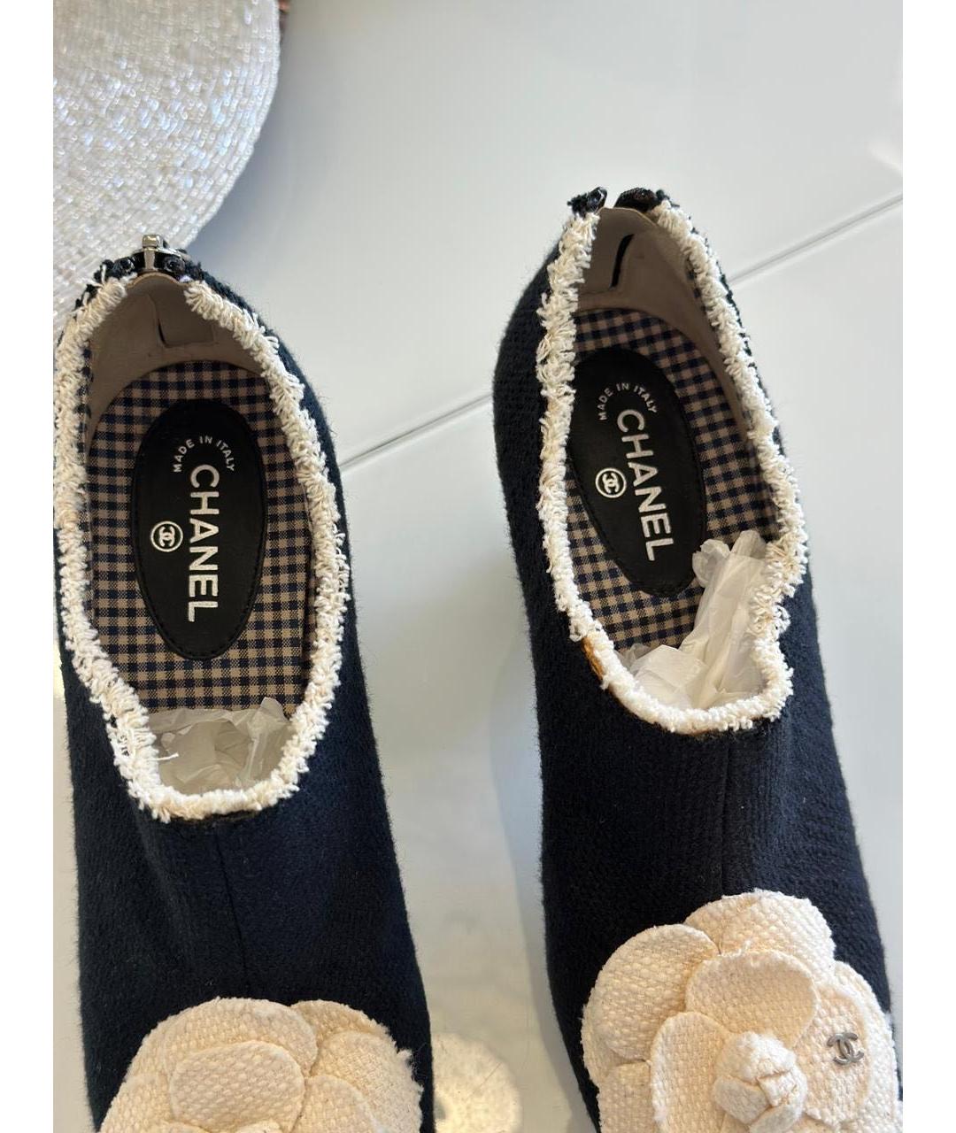 CHANEL Черные текстильные туфли, фото 3