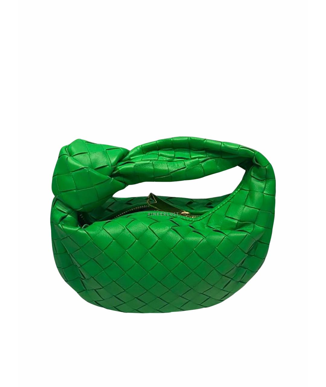 BOTTEGA VENETA Зеленая кожаная сумка с короткими ручками, фото 1