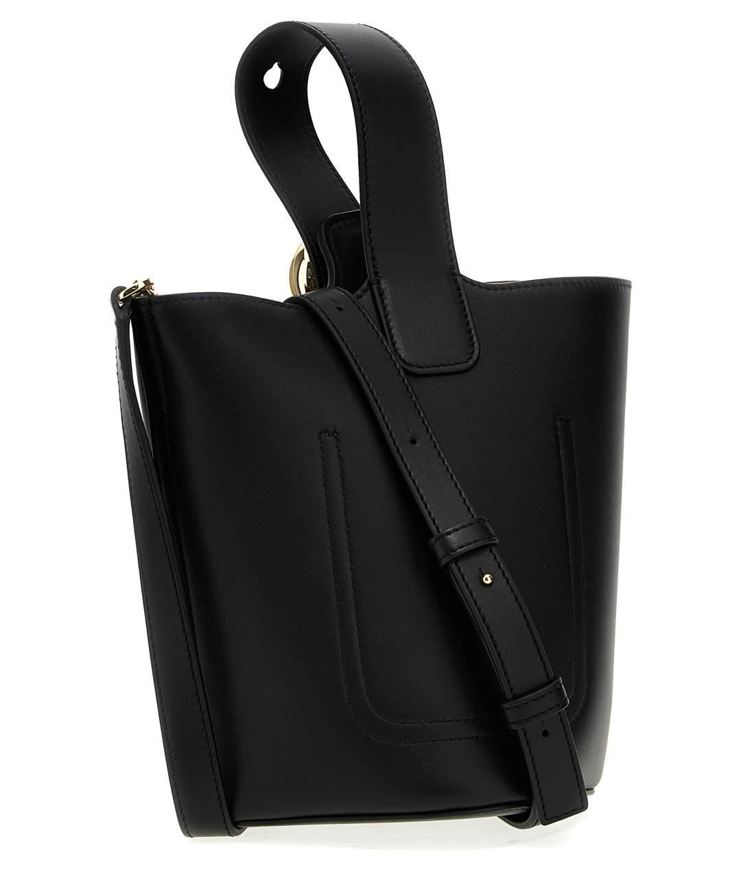 LOEWE Черная кожаная сумка тоут, фото 2
